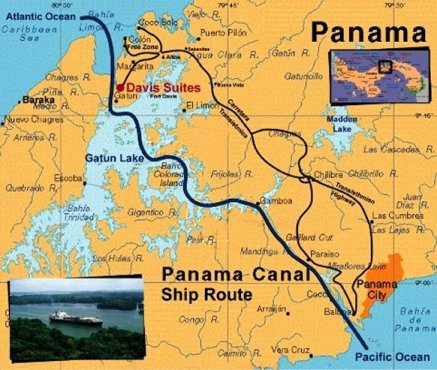 Panama Canal Map